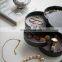 Stylish Cute Women Round Makeup Storage Portable Rotating Case Holder Travel Jewelry Box Organizer