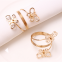 New Style Gold Colored Napkin Ring Butterfly With Diamond
