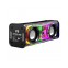 V8 Transparente Bluetooth-Lautsprecher mit RGB-Licht, drahtloser Outdoor-Sport-Bluetooth-Audio-TWS-Subwoofer-Lautsprecher - Schwarz