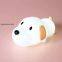 drop shipping dog night light silicone LED Lamp Colorful rabbit shaped Touch Sensor USB Charging Silicon For Kids gift sleeping