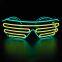 Party Decoration Flashing 2 Colors in 1 Glasses EL Wire LED Party Shutter Glasses Light up Sunglasses