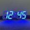 Reloj de pared de mesa LED 3D, temporizador digital, luz de noche, reloj despertador para almacén, oficina y sala de estar, ajustable de 12/24h de brillo