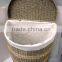 4 pieces set: 1 seagrass laundry basket+2 storage tray+1 waste basket
