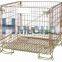 Warehouse collapsible wire mesh storage container