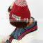 Best Selling Fashion Cute Peaked Top Wave Knitting Hats and Caps for Women