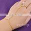 Exquisite dubai gold latest models combination ring bracelet