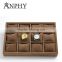 12 Grid Slots Brown color Jewelry Organizer Watches Display Storage Box Case Gift Boxes Bracelet Display Shelf