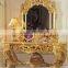 hot sell antique gold leaf frame wall mirror from Dongguan