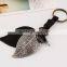 Fashion Cool Rock Leather Key Chain Keychains Big O-ring Metal Leaf Genuine Leather Keychains