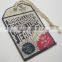 14cm x 4.5cm canvas clothes hang tag