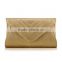Morden Lady Evening Bags PU Leather Clutch Bag With Hidden-clasp Chain Shoulder Strap