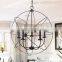 Metal Cage Industrial Vintage 5 Light Lighting Chandelier Zhongshan Lighting