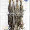 Wholesale 100% unprocessed virgin gray human hair flat tip hair extension