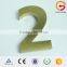 Advertising mirror polished colored stainless steel metal number letter 3d signage