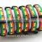 Hand Woven Colorful Hemp Weed Maple Leaf Leather Bracelets Bangle