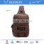 Men's Canvas Leather Sling Messenger Shoulder Bag Chest Pack Sports Backpack