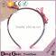 2016 new design custom charm elastic hair bands sparkly rose rosette thin skinny headband halloween