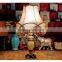 Antique European style polyresin small decorative table lamp for lighting