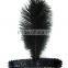 Feather flapper headband sequin hairband dance costume accessory