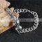 stainless steel 316L jewellery wholesale product skull bracelet for men