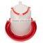 Brand New Three Type White & Red Plastic Chicken Chicks Hen Poultry Drinker Waterer With Handle High Quality