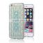 Water wave ice engraving style clear crystal case for iPhone 6 ultralslim soft rubber stand back cover