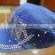 fashion shiny jean cap ladies cap