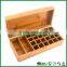 large capacity personalized tea bag box bamboo, Chinese tea box with dismountable adjustable compartments