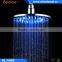 Round Brass Luxury Shower High Pressure Colorful LED Shower Head Powered by Water Pressure