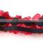 fashionable red rose flower shape fabric elastic bridal headband