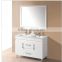 Double sinks bathroom vanity with a large mirror bathroom vanity top with double ceramic sink
