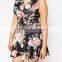 Women Appparel Floral Printed Plus Size Dresses Made in China
