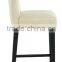 PU solid wood frame bar stool chair with buttons on the flying wing shape back- promotion low price hot sale (DO-6005)