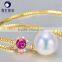 silver jewelry 8.5--9mm white best gift natural akoya pearl pendant for women
