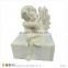 Hot Sale Wholesale Resin Pretty Sleeping White Sweet Baby Cupid Statue