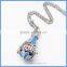 Wholesale Water Drop Rhinestone Pave Enamel Metal Hollow Cage Chime Box Pendant Pregnancy Necklaces BAC-M042