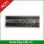 Black titanium electroplated rear panel mount keyboard with trackball