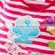4-8y (H4650) Girls New Dresses Striped Neat Summer Children Clothes Hot Girls Dresses Rabbit Applique Frocks Children