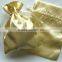 Top Style Gold Plain Wedding Satin Gift Bag