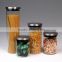 Round Cylinder Borosilicate Glass Jar with Stainless Steel Lid