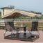 Deluxe garden canopy swing hammock with table