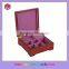 Square wooden music case for gift packing jewelry hand cranked music box