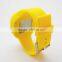 Popular yellow silicone square jelly watch