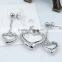 Factory direct sale Fashion heart shape earrings and pendant jewelry set