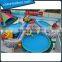 Giant inflatable ground water park/ inflatable cartoon water play equipment with huge slide and pools