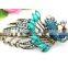 New Design TOP Quality Classic Lovely Vintage Jewelry Crystal Purple Peacock Hairpins Hair Clips