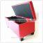 TDST-01-2 QVB JIANDE TONGDA RED AND WHITE COLOR PLASTIC BLACK FOOT WOOD FRAME PU SEAT HOME PU BENCH STORAGE BENCH SOFA