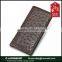 Fashion high-end genuine ostrich leather man long wallet card holder,men wallet Guangzhou factory