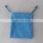 Small size black printed velvet drawstring bags