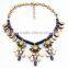 Fashion Jewelry Set -- Bug Wing Shapped With Dark Blue Stone and Crystal